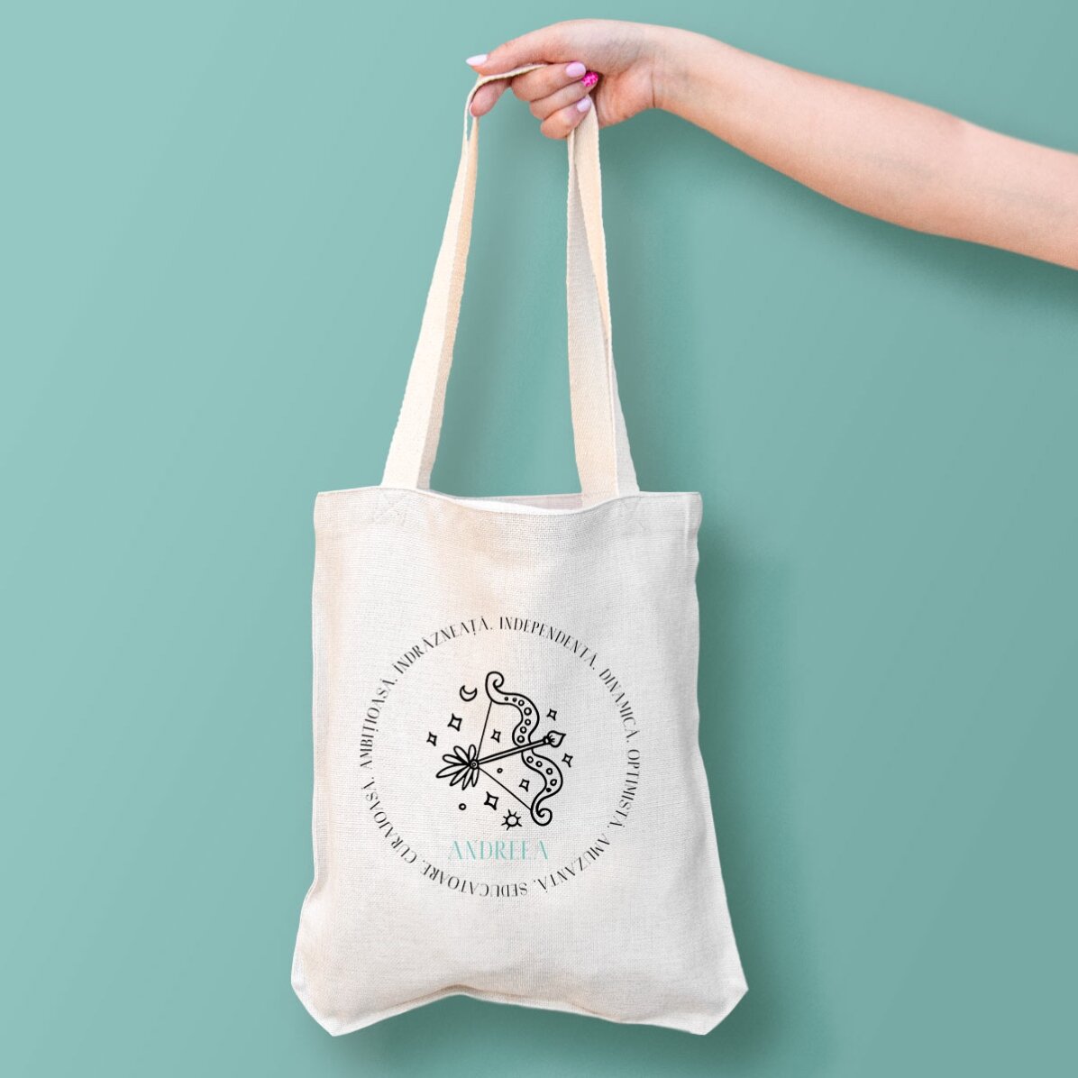 Sacoșă personalizată cu text - Zodia Săgetător