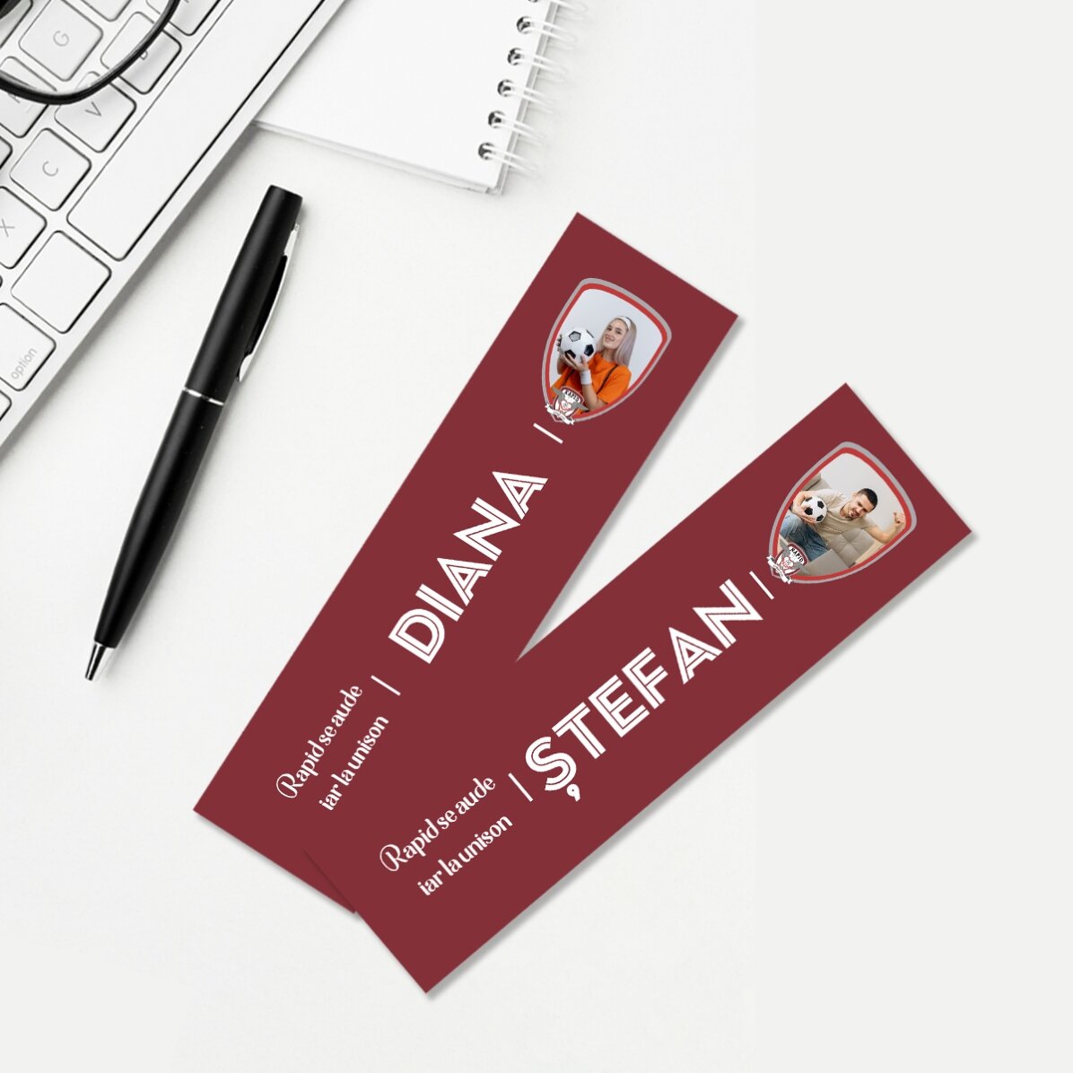 Semn de carte FC Rapid personalizat cu poză și mesaj 