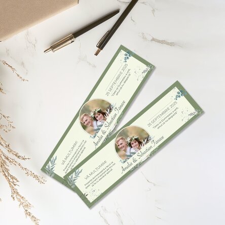 Semn de carte mărturie personalizat cu o poză și mesaj