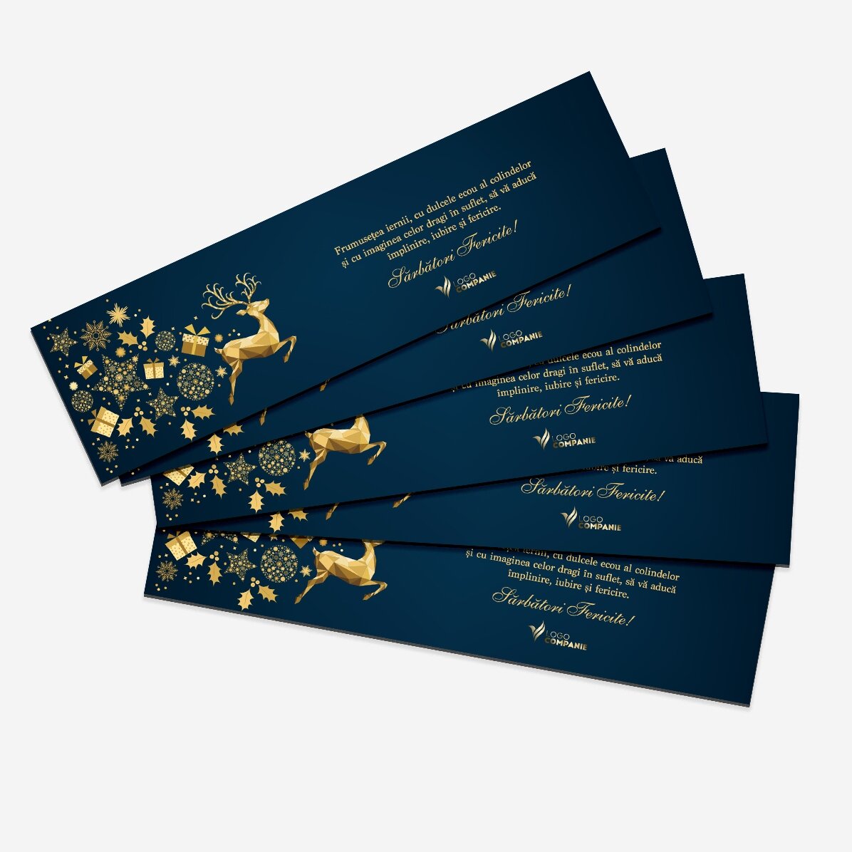 Semn de carte personalizat cu text și logo - Poveste de Crăciun