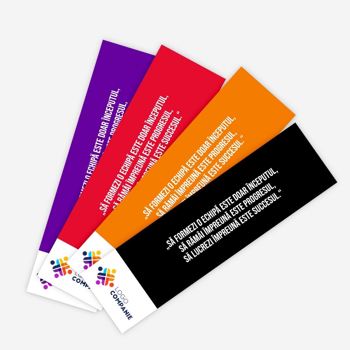 Semn de carte personalizat cu text și logo