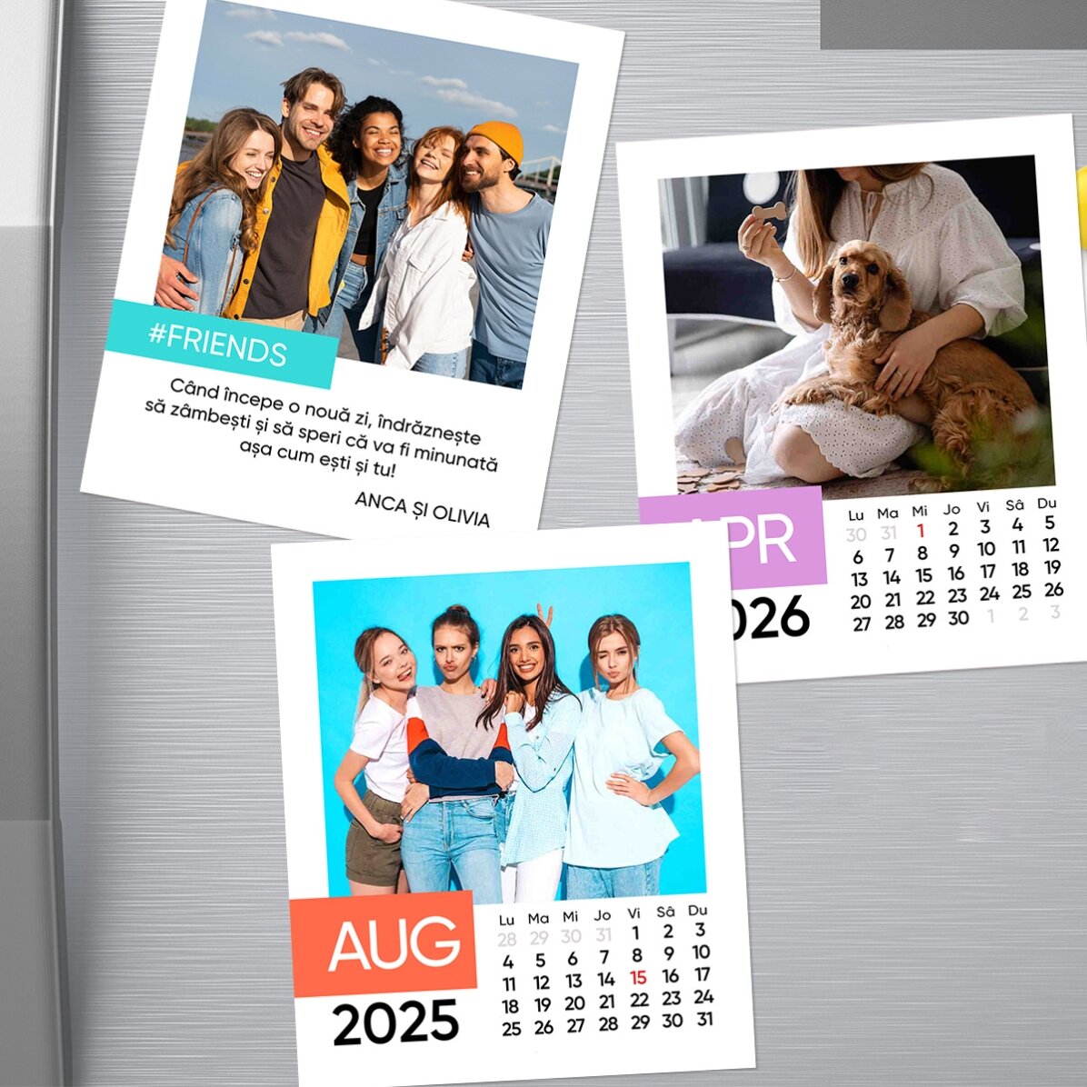 Set 13 magneți format polaroid 10x12cm - Calendar