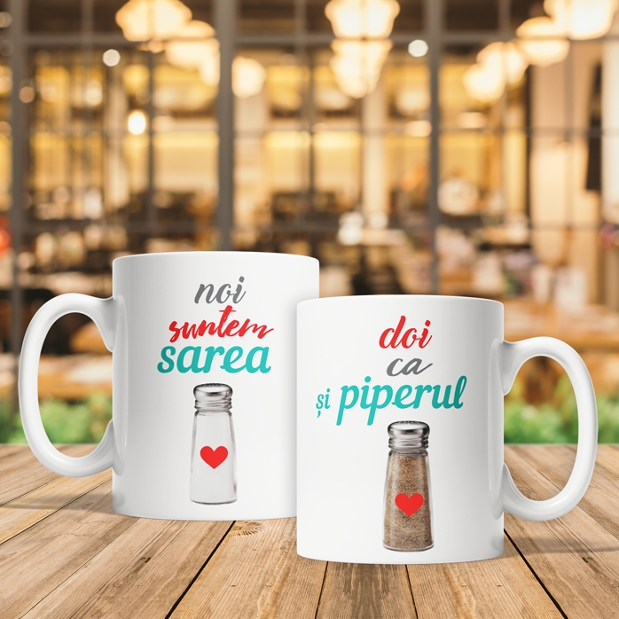 Căni pentru cuplu - sarea și piperul