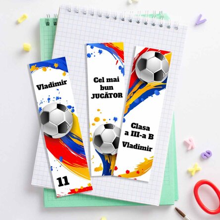 Set 3 semne de carte personalizate cu text - Fotbal
