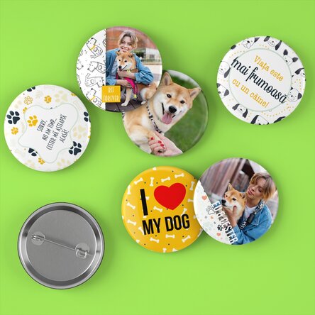 Set 6 insigne personalizate cu poze și mesaj și poze - Tovarășul Perfect