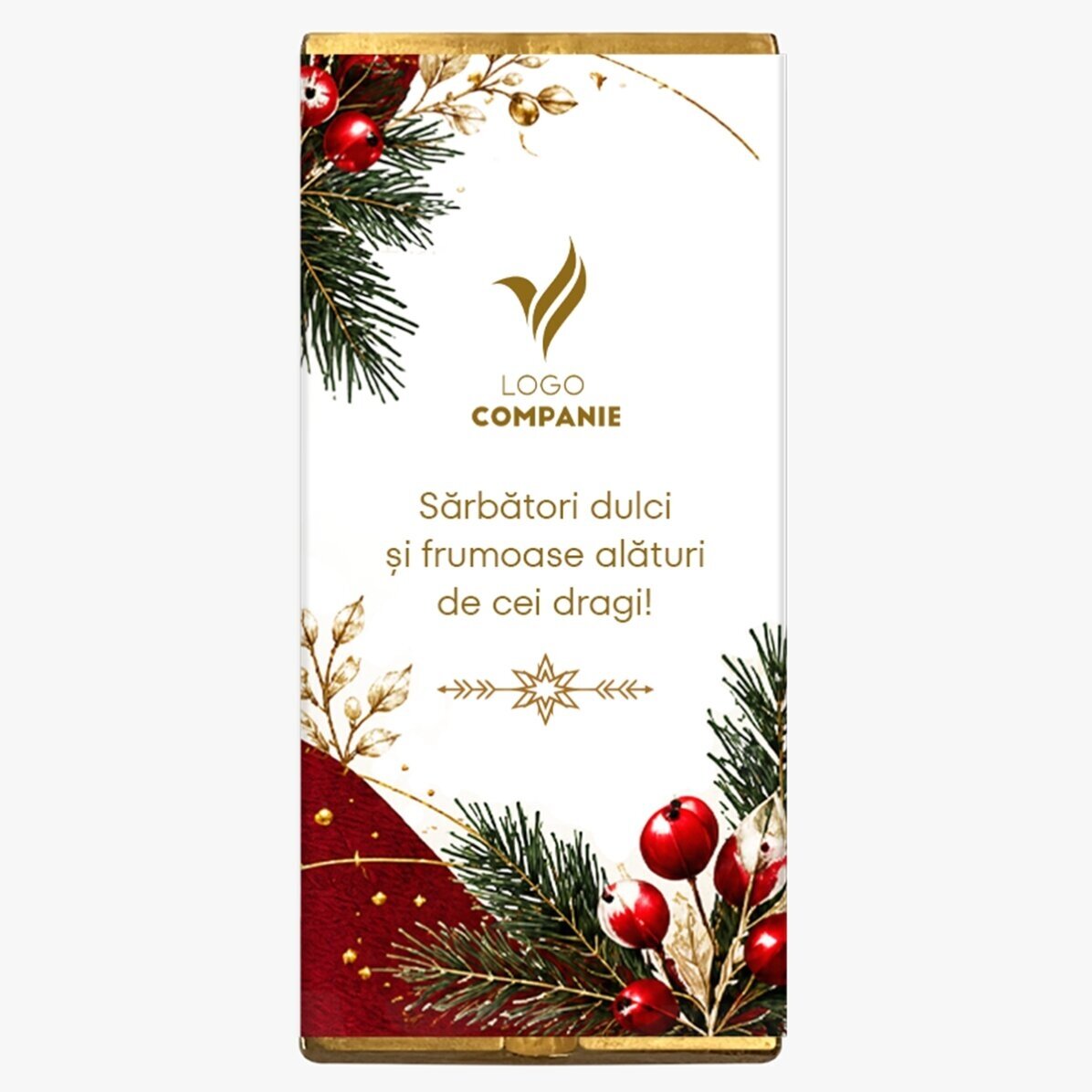 Коледен подаръчен комплект, персонализиран с лого и текст – Festiv