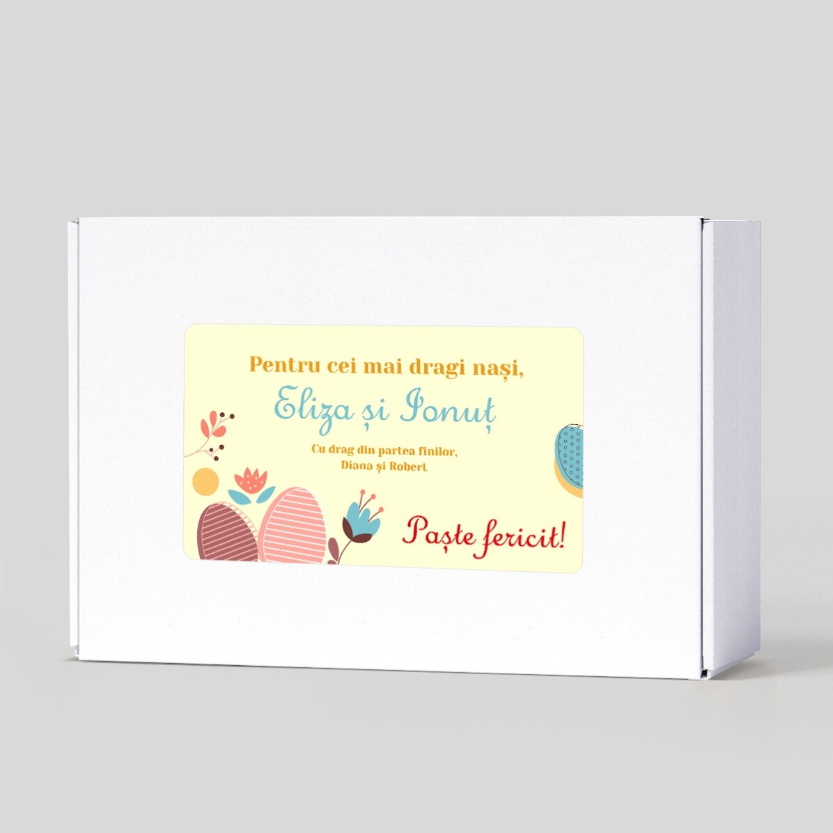 Персонализиран подаръчен комплект за кръстници - Весела Великден