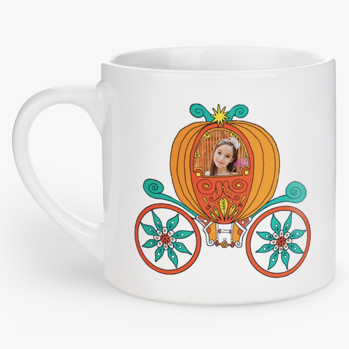 Set cană pentru copii personalizată și cartea Cum am devenit pantof regal