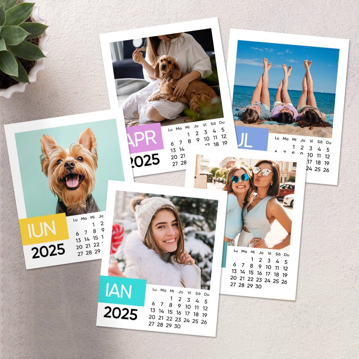 Set 13 magneți format polaroid 10x12cm - Calendar