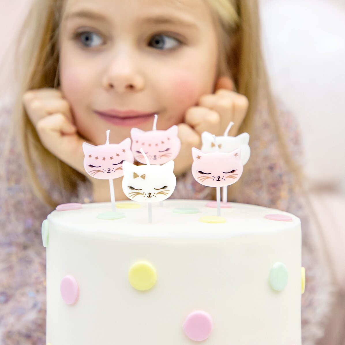 Lumânări pentru tort - 6 Pisicuțe