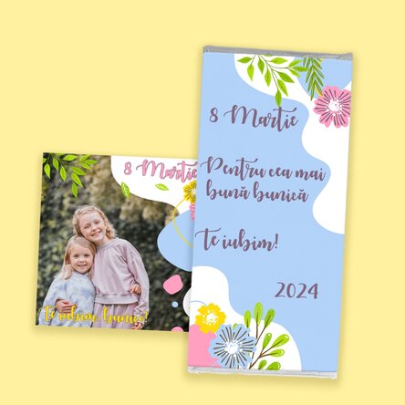 Set personalizat - ciocolată și magnet - Happiness