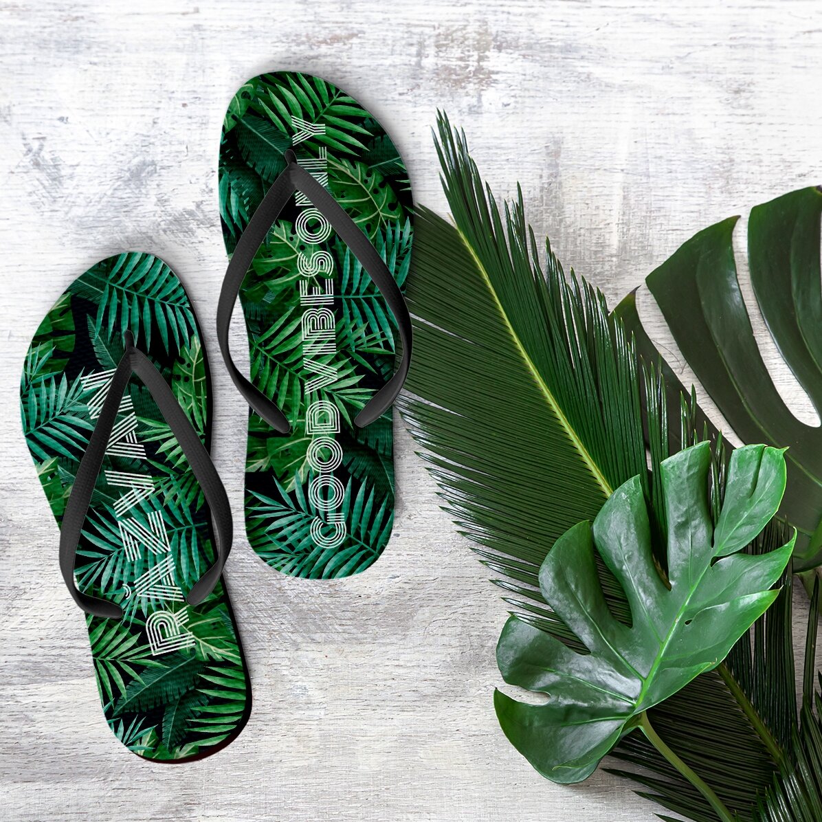 Șlapi personalizați cu nume - Folliage