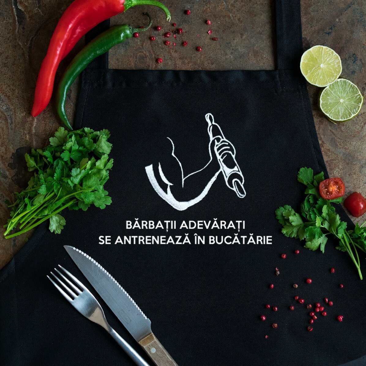 Șorț brodat - Bărbați adevărați