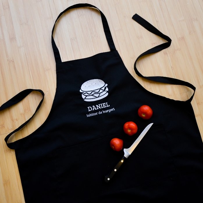 Șorț personalizat - Iubitor de burgeri
