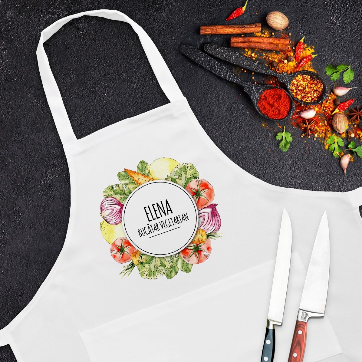 Șorț personalizat - Bucătar vegetarian