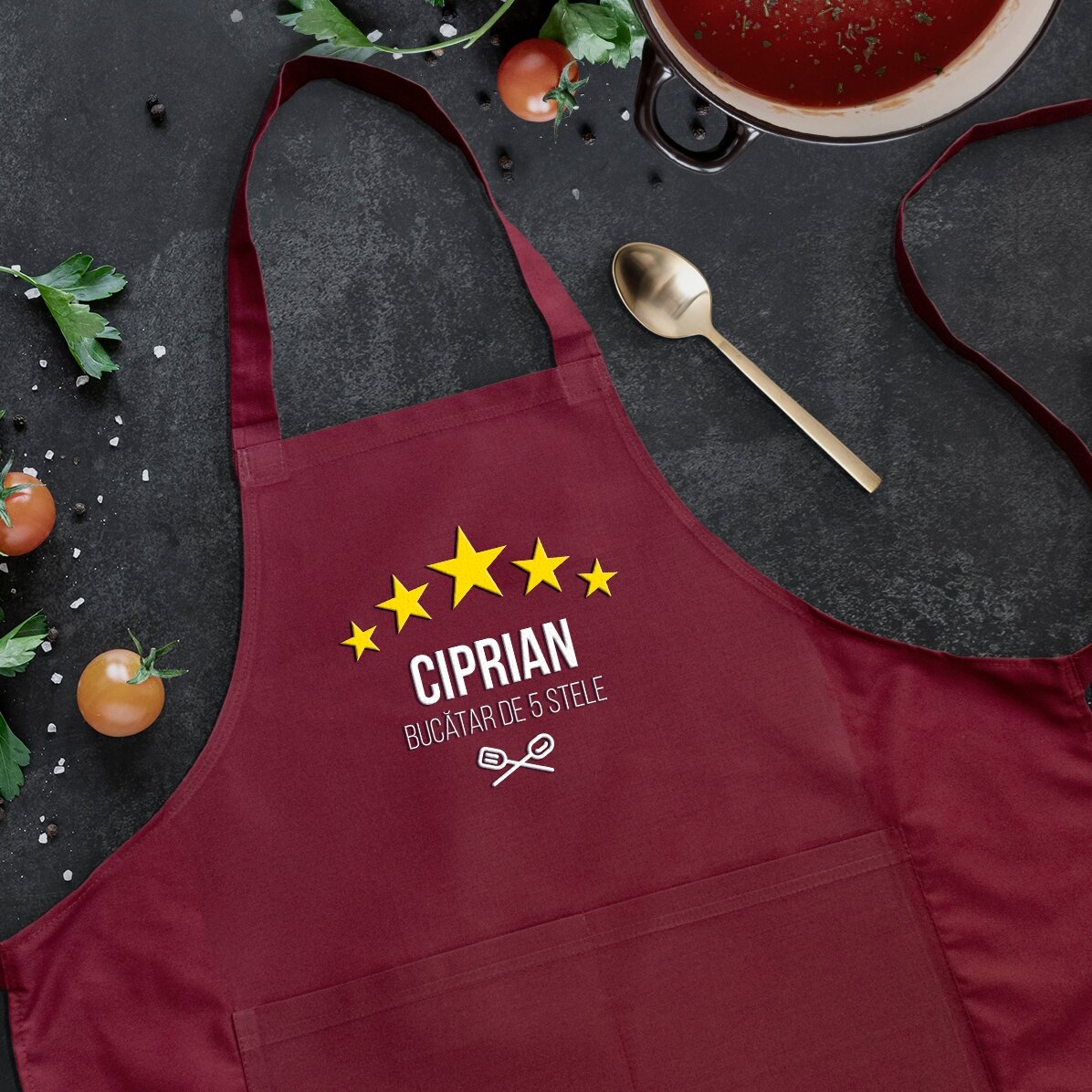 Șorț personalizat - Chef de 5 stele