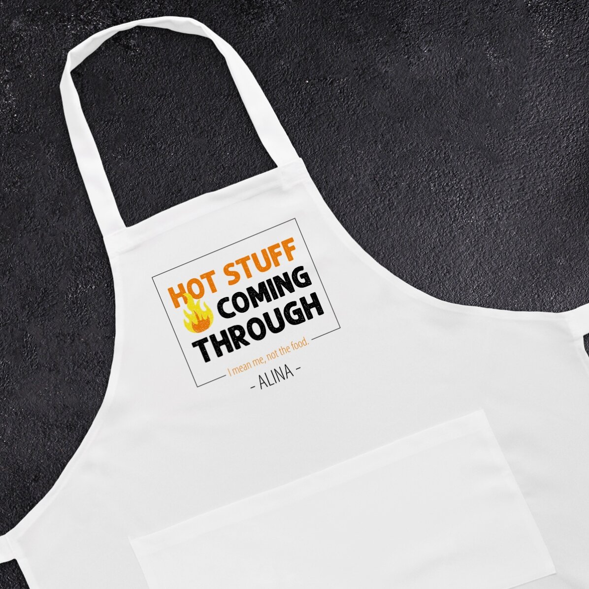 Șorț personalizat cu mesaj - Hot stuff