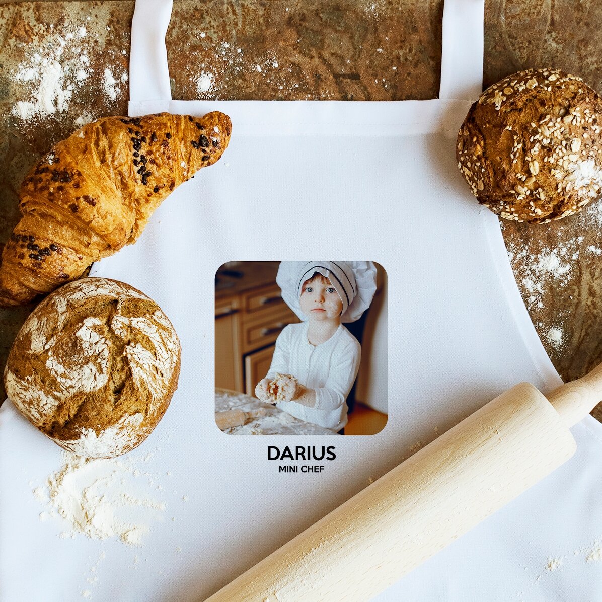 Șorț personalizat cu o poză și text