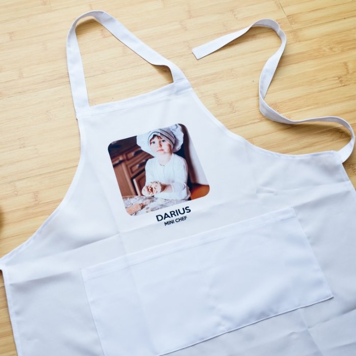 Șorț personalizat cu o poză și text