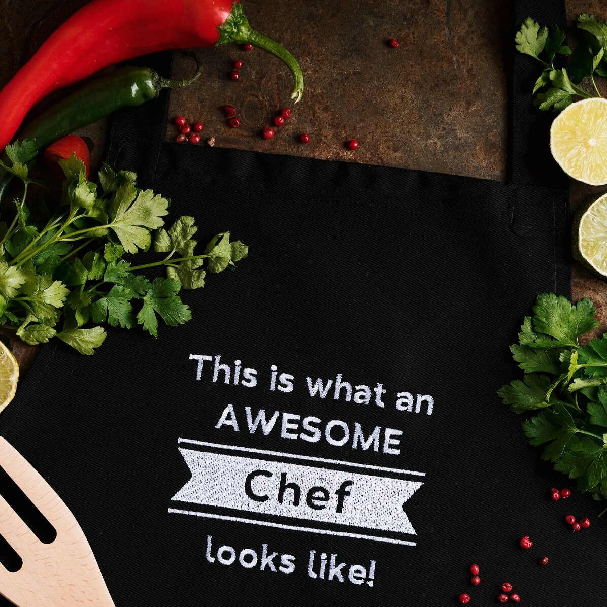 Șorț personalizat cu text - Awesome Chef