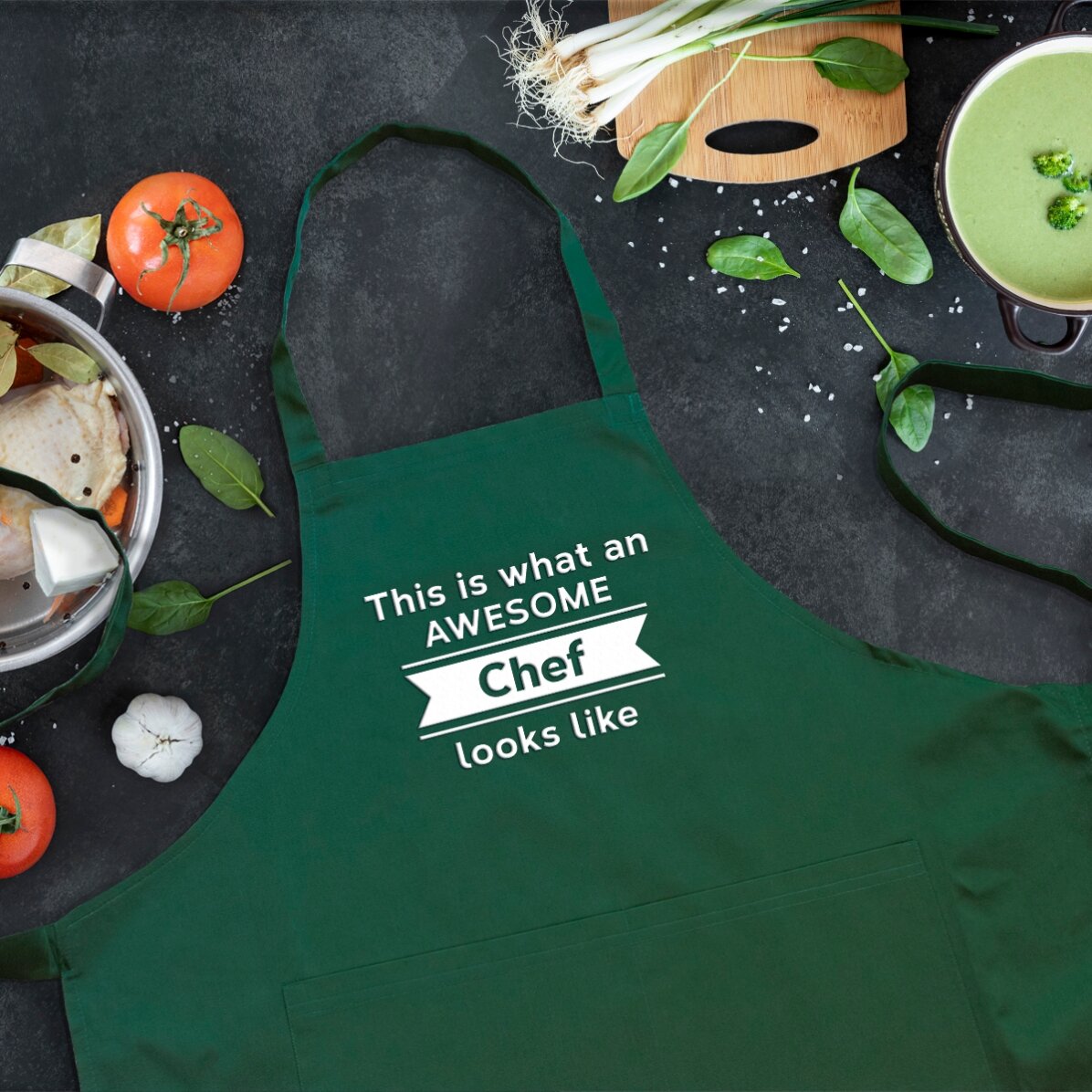 Șorț personalizat cu text - Awesome Chef