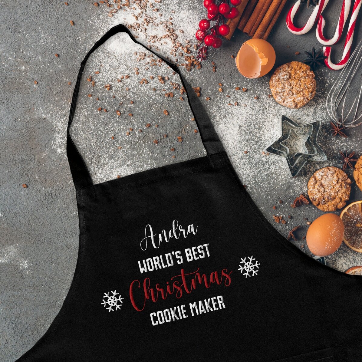 Șorț personalizat cu text - Best Christmas cookie maker