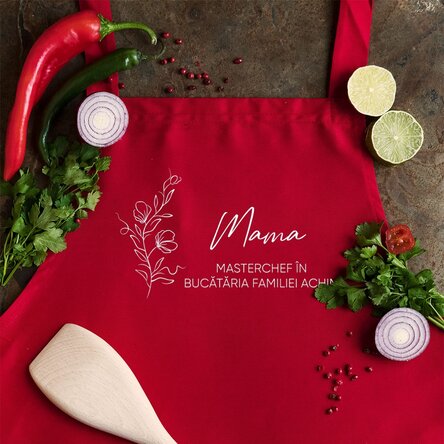 Șorț personalizat cu text - Floral