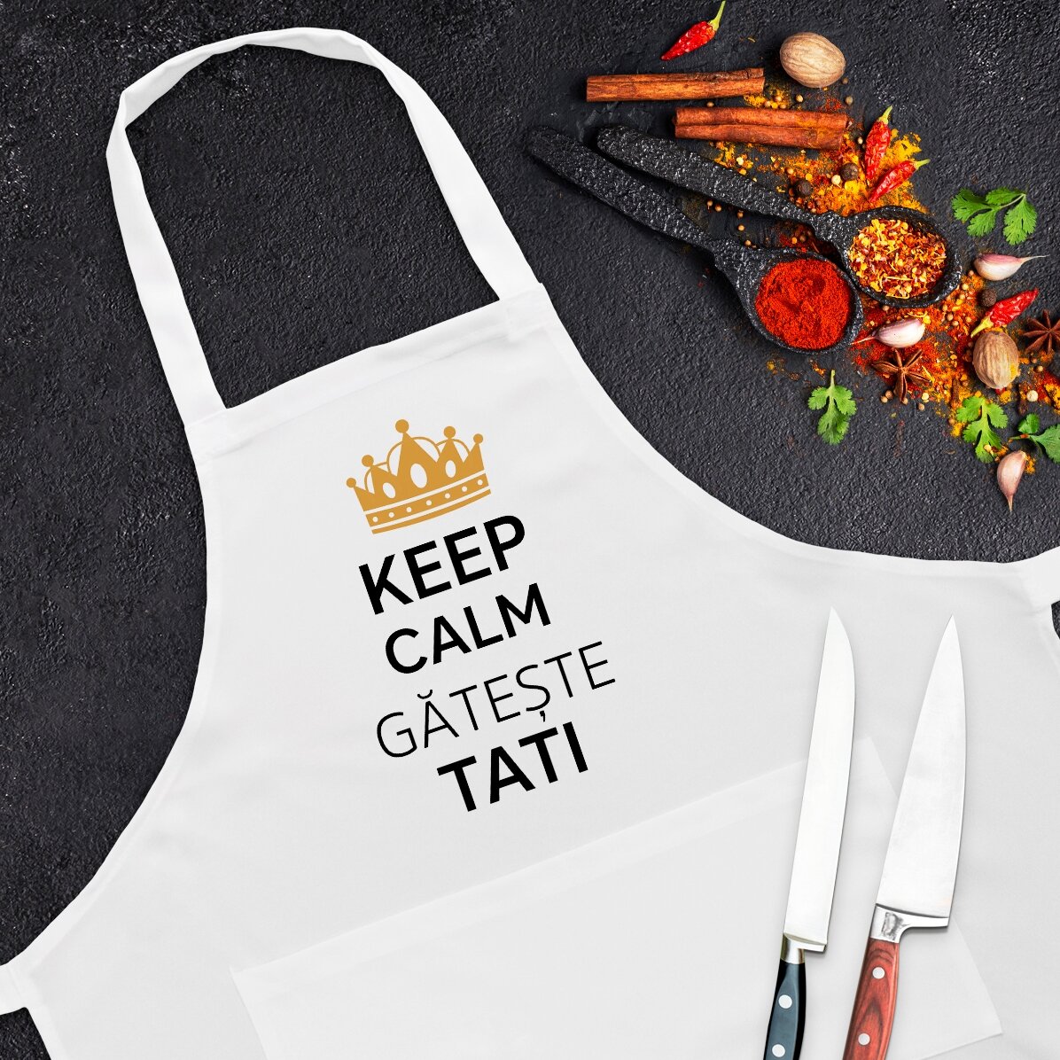 Șorț personalizat cu text - Keep calm