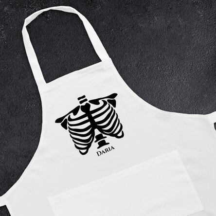 Șorț personalizat cu text - Schelet