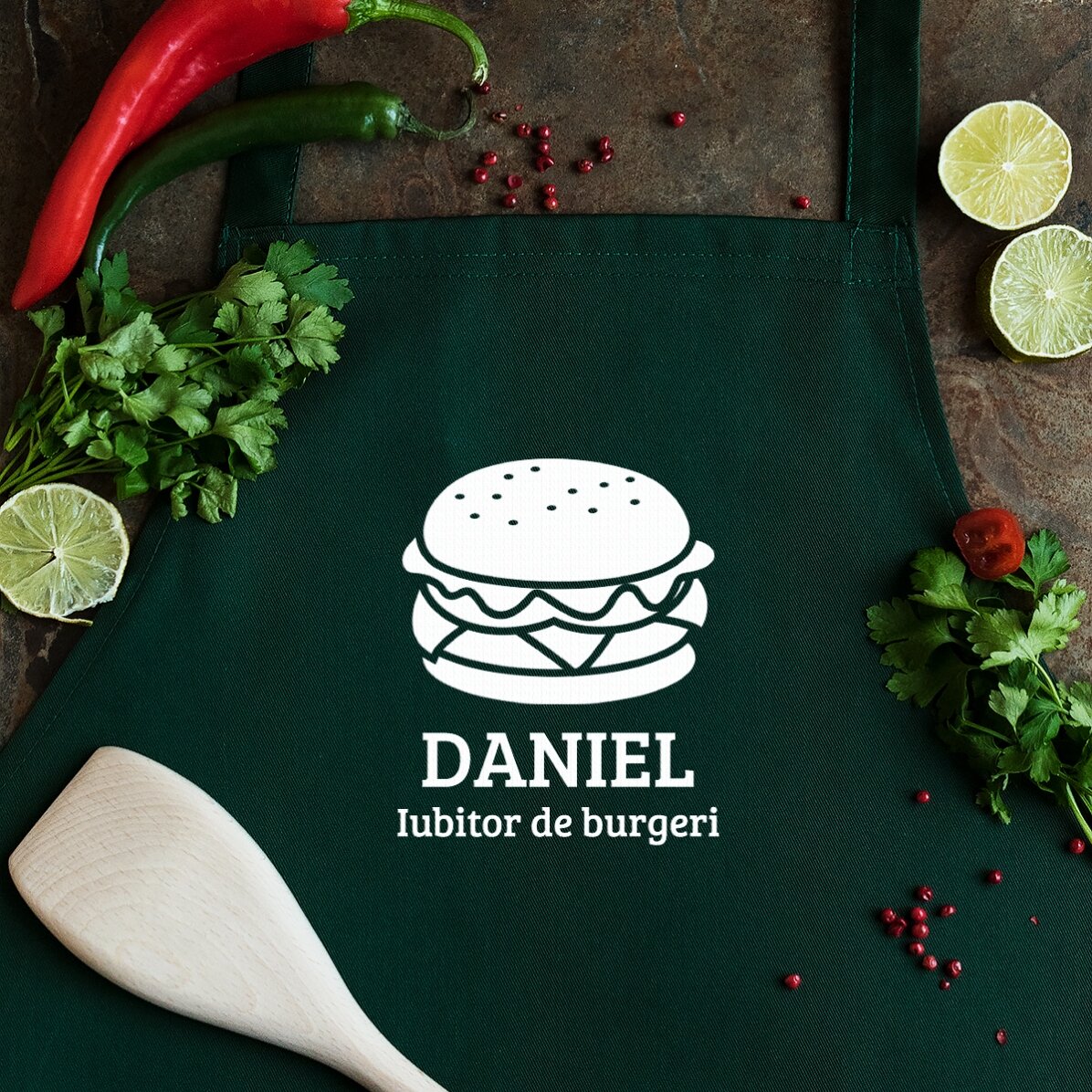 Șorț personalizat - Iubitor de burgeri