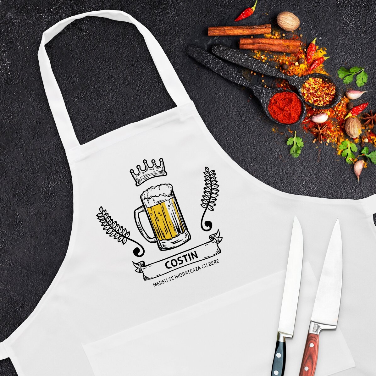 Șorț personalizat - King Of The Beer