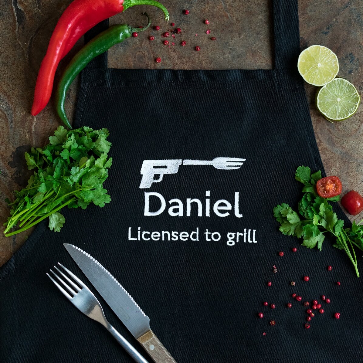 Șorț personalizat - licențiat să gătească