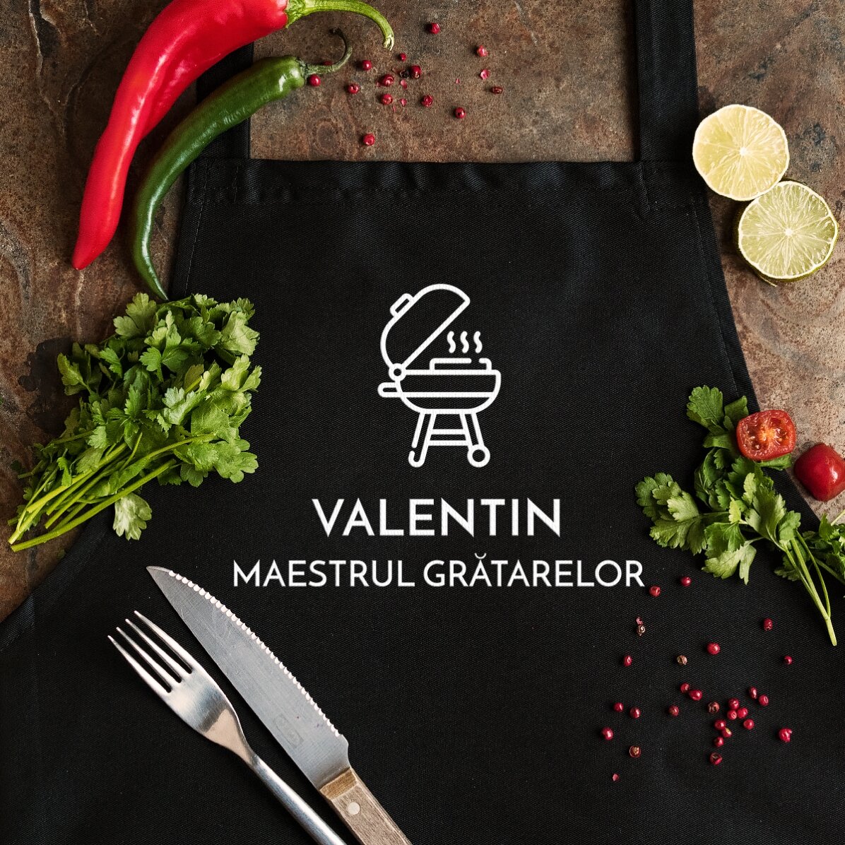 Șorț personalizat - Maestrul grătarelor