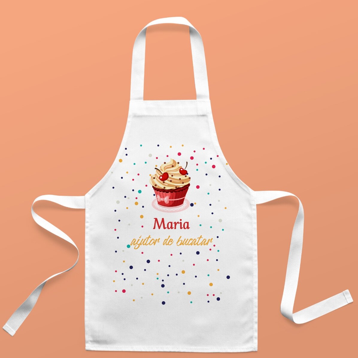 Șorț personalizat pentru copii cu text - Ajutor de bucătar