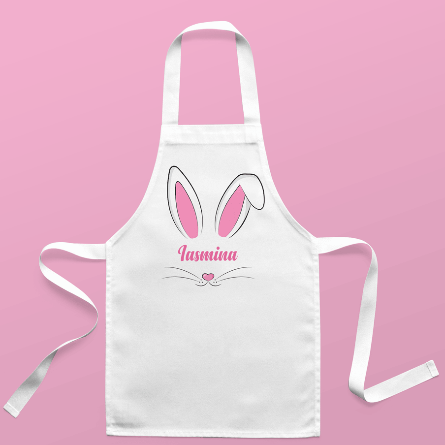 Șorț personalizat pentru copii cu text - Bunny