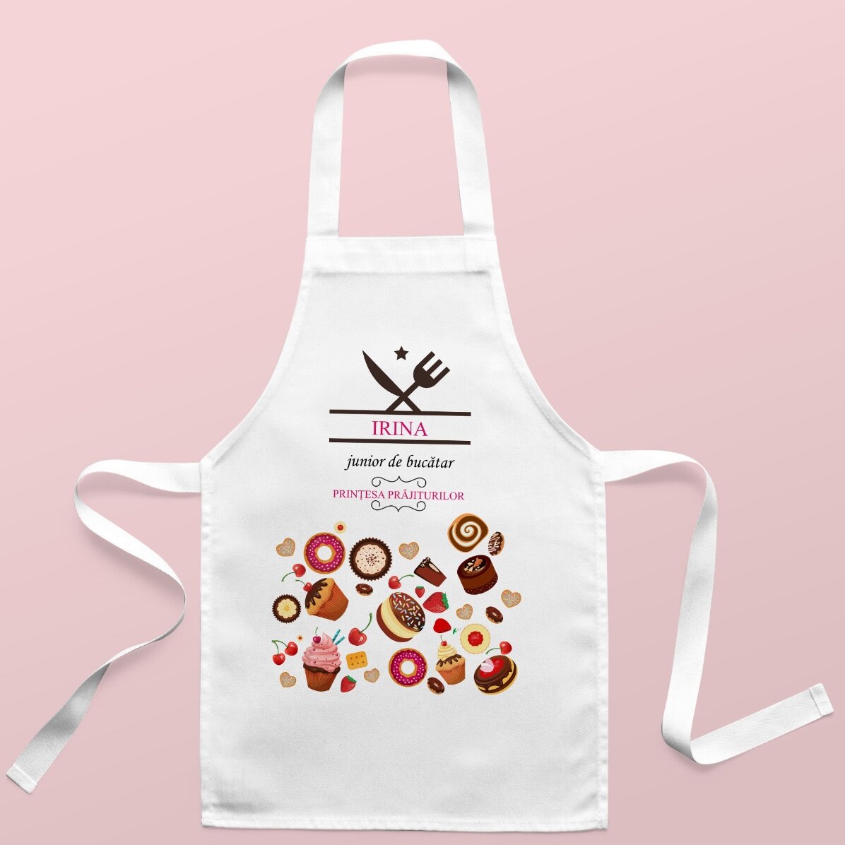 Șorț personalizat pentru copii cu text - Junior de bucătar