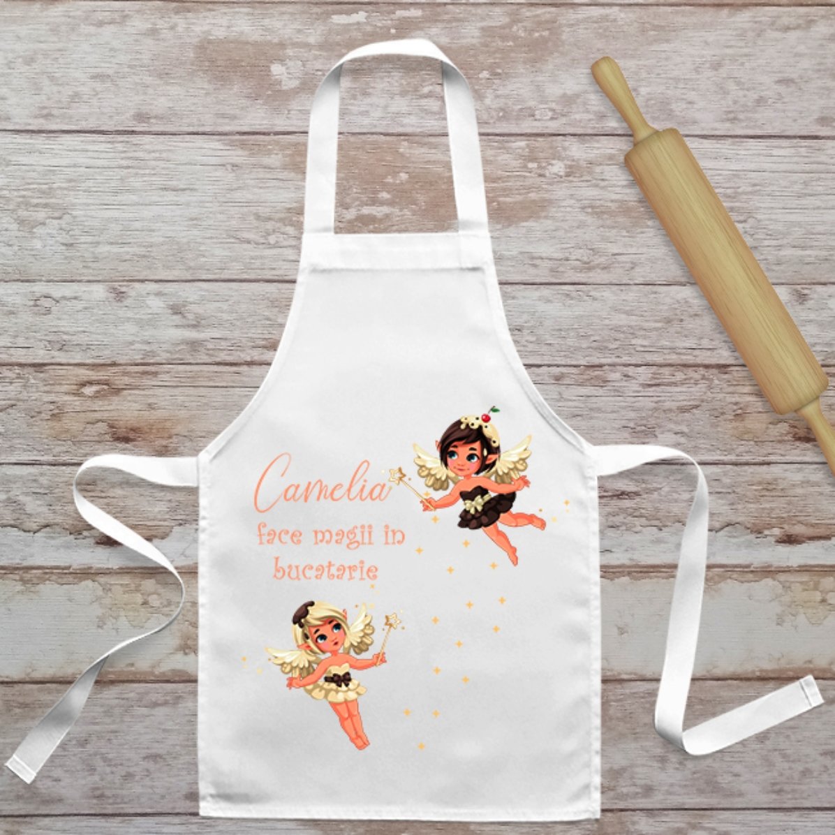 Șorț personalizat pentru copii cu text - Magie în bucătărie