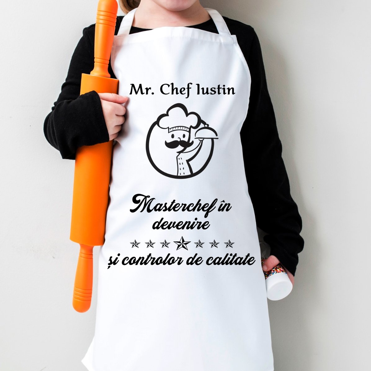 Șorț personalizat pentru copii cu text - Masterchef
