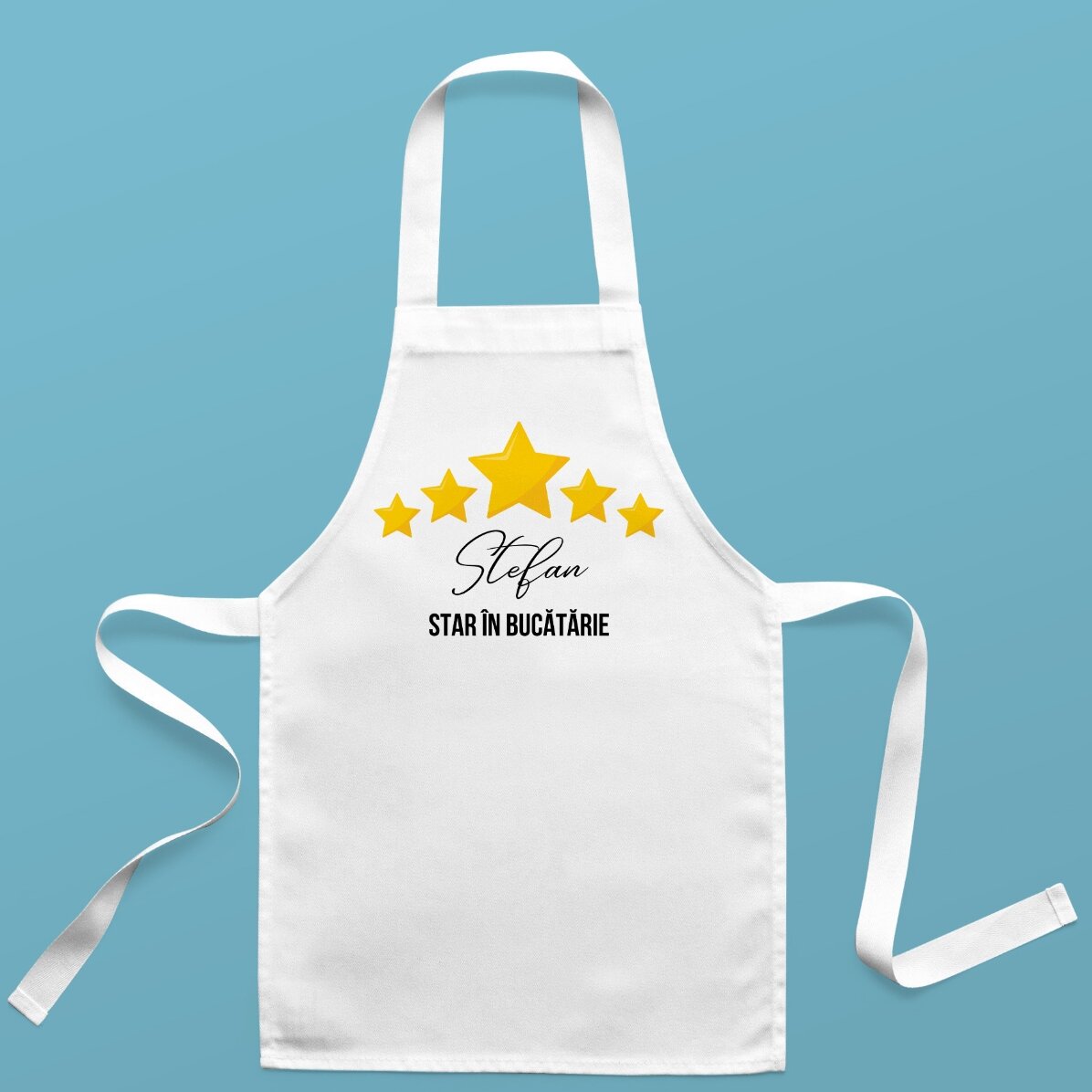 Șorț personalizat pentru copii cu text - Star în bucătărie