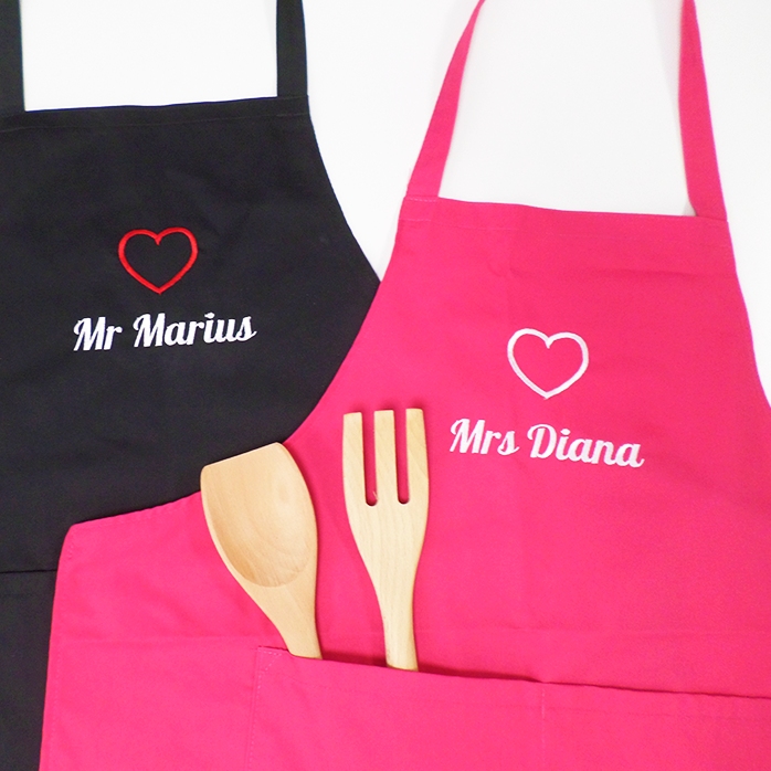 Șorțuri personalizate pentru cuplu