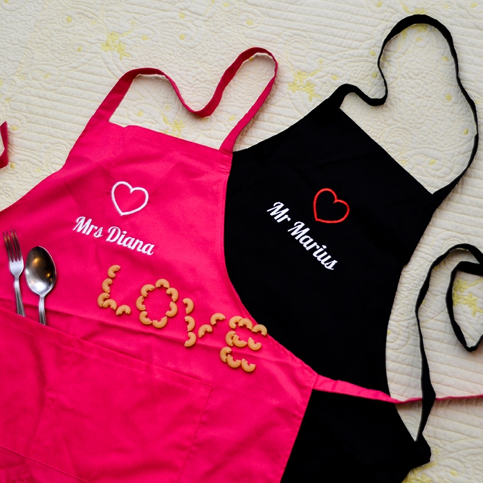 Șorțuri personalizate pentru cuplu