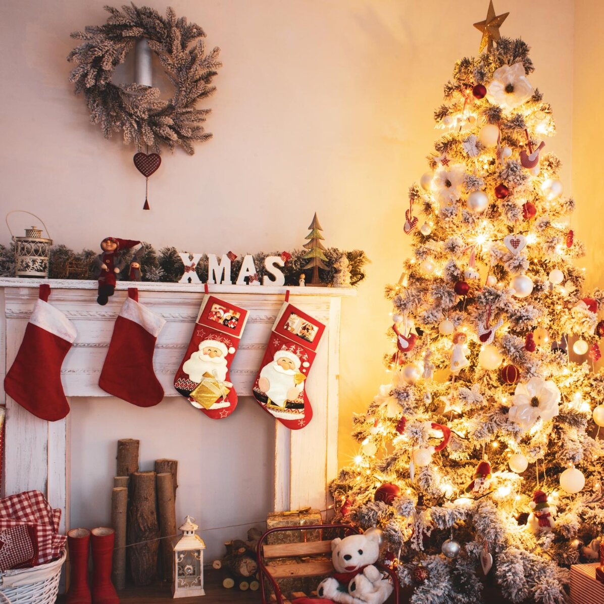 Șosetă de Crăciun cu o poză