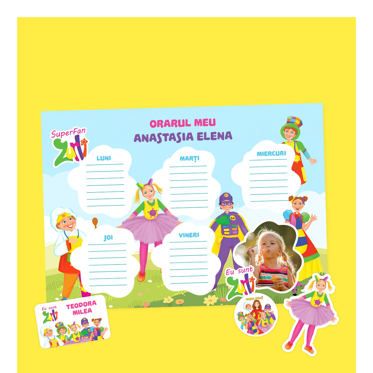 Стикери, самозалепващи се етикети и персонализирани разписания с официалната лицензия на Zurli Gang