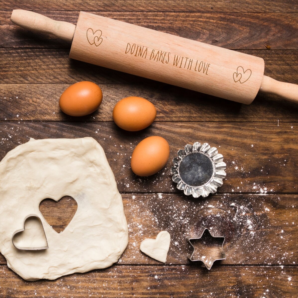 Sucitor de lemn personalizat - Bake with love