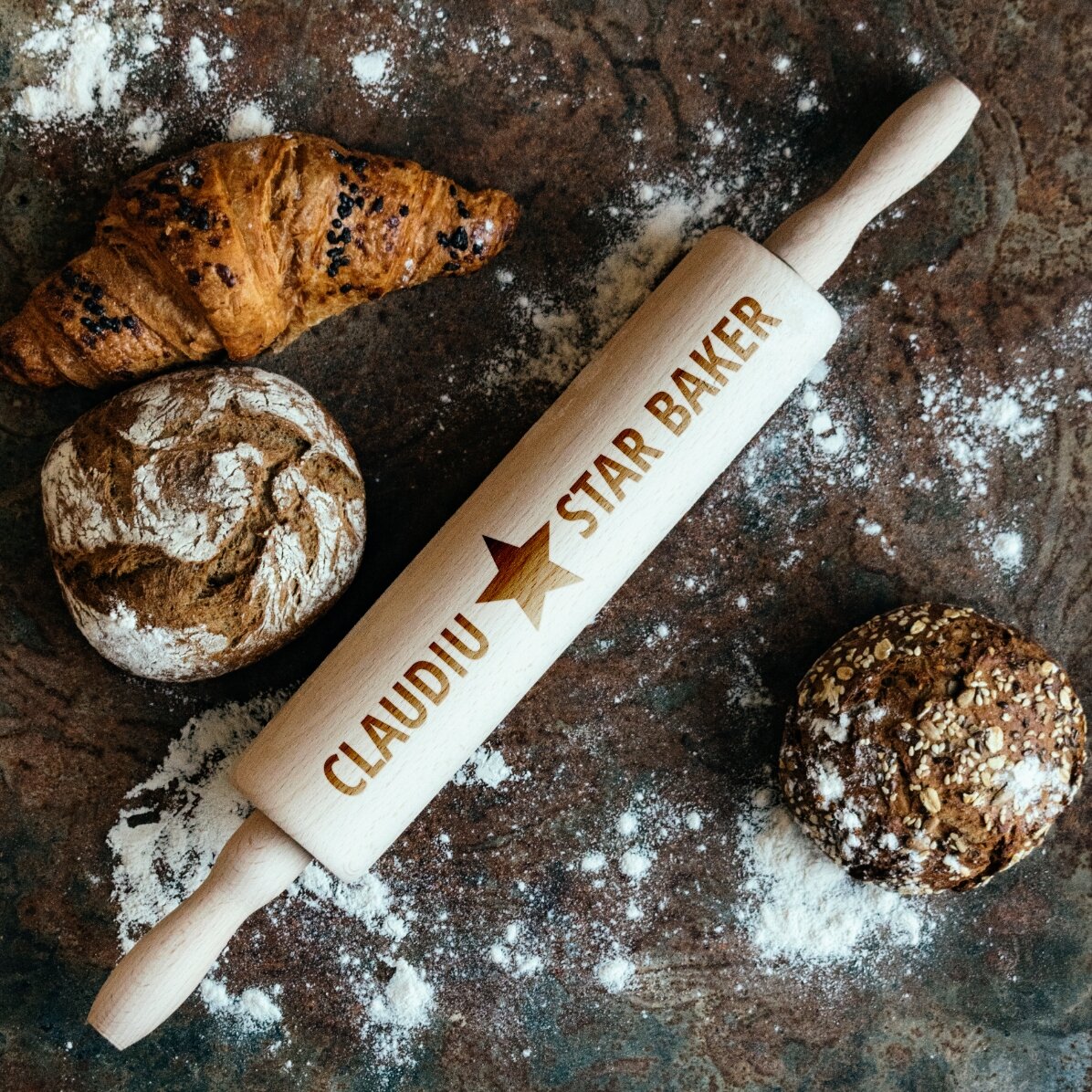 Sucitor de lemn personalizat  - Star Baker