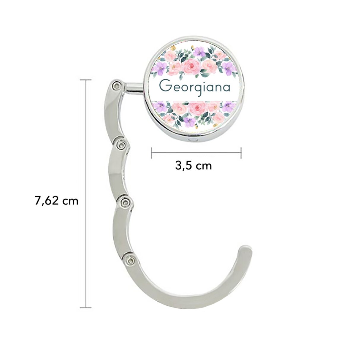 Suport geantă pentru masă personalizat cu nume - Flori