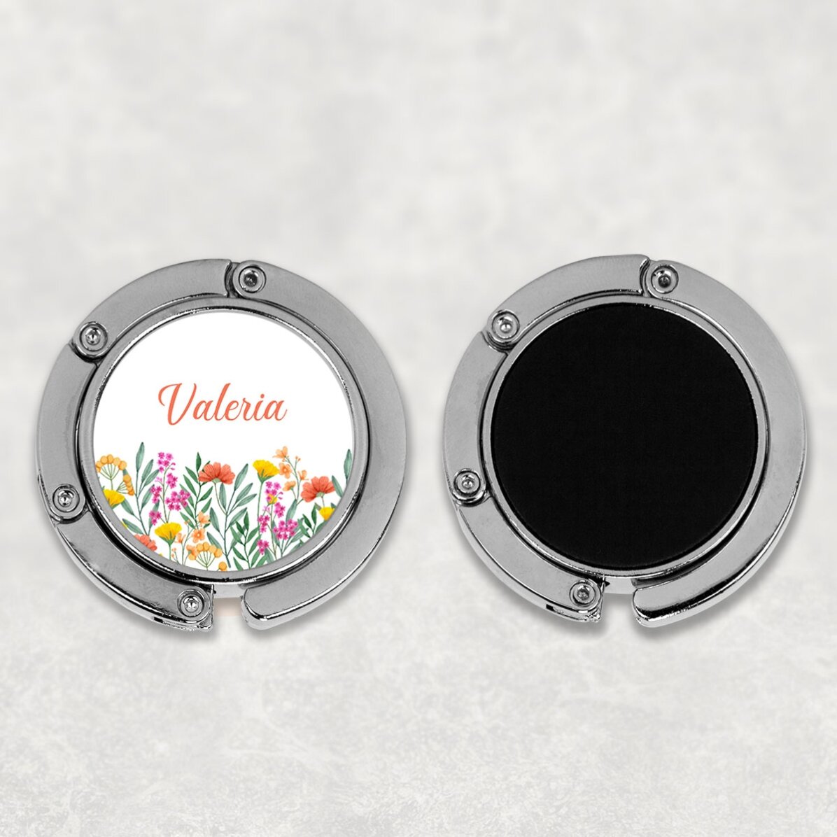 Suport geantă pentru masă personalizat cu nume - Flowers