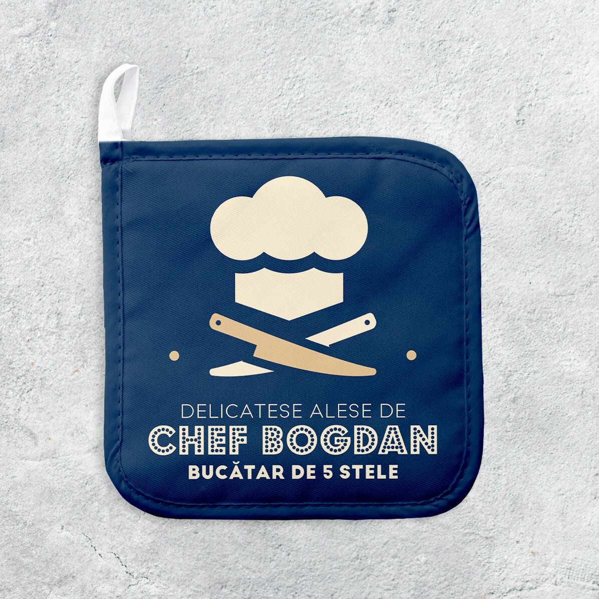 Suport oală fierbinte personalizat cu text - Delicatese alese