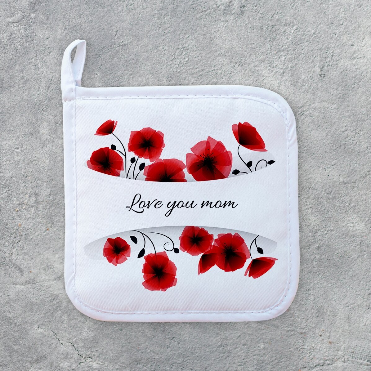 Suport oală fierbinte personalizat cu text - Love mom