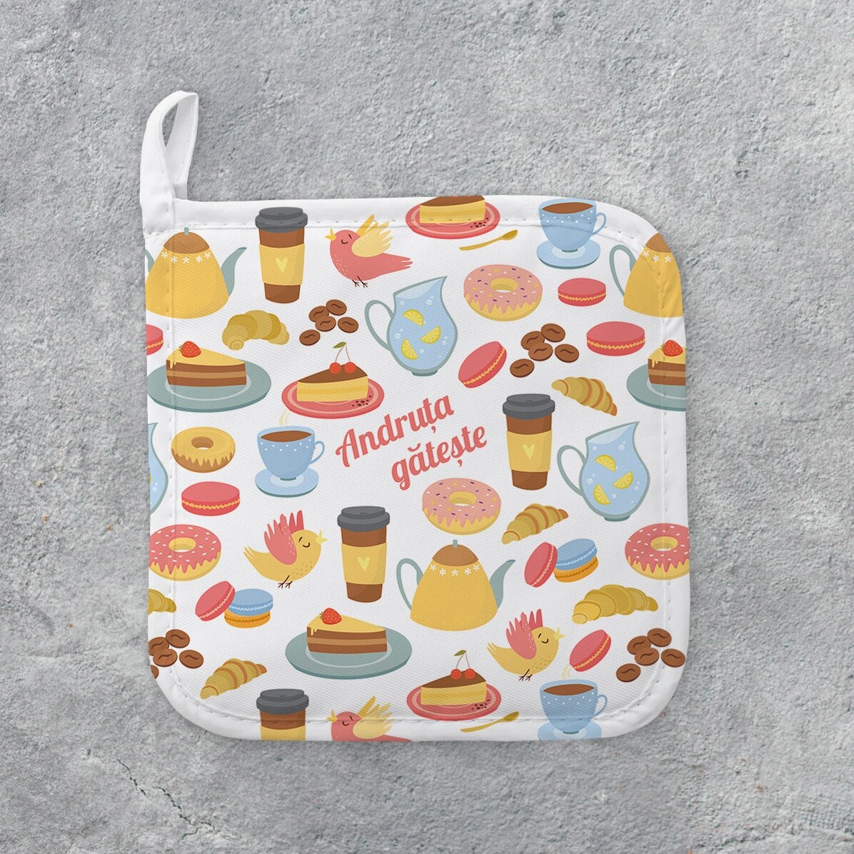 Suport oală fierbinte personalizat cu text - Model cookies